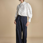 CHETNA TOP camicia maniche a palloncino CHETNA TOP SIMPLY WHITE scarlett poppies 