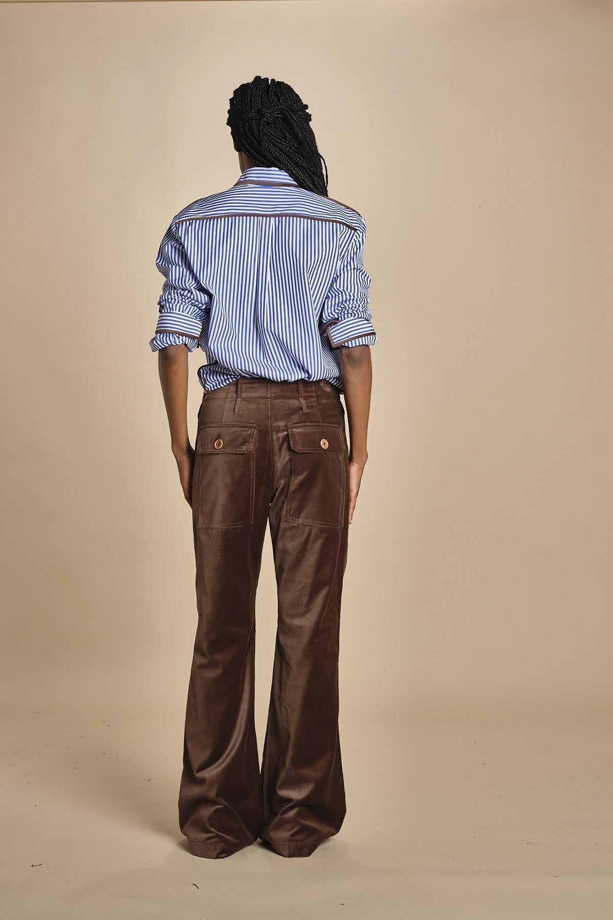 pantaloni 4 tasche in velluto liscio TWIGGY MJD211AAC1116 CHBRO jejia 