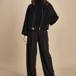 bomber in panno double BWELFRETF5 BLACK bombers original 