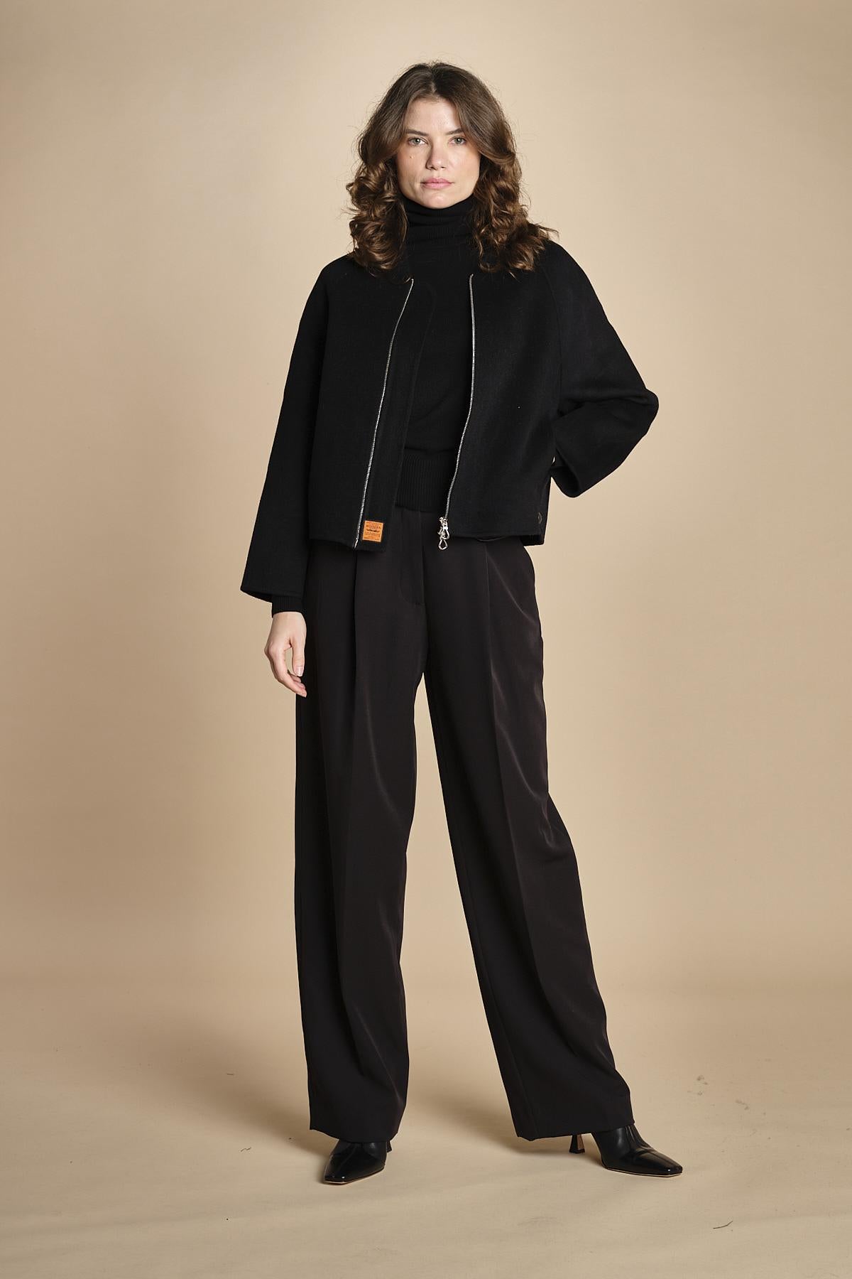 bomber in panno double BWELFRETF5 BLACK bombers original 