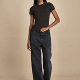 t-shirt a cortina con manica corta THE RIB BABY TEE WE25JKT012 COFFEE frame 