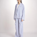 Bomber in popeline a righe BOMBER MJD556_ATEX93 BLUE WHITE STRIPES jejia 