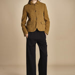 pantalone con elastico in punto milano PENSIL BLACK true avenue 