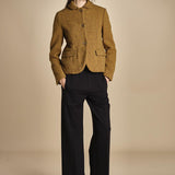 pantalone con elastico in punto milano PENSIL BLACK true avenue 