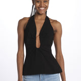 Top ALUSIA scollato double OND24TO031 BLACK misha 