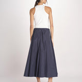 gonna lunga con elastico in popeline FORMICA 2615101072600 011 BLU weekend maxmara 