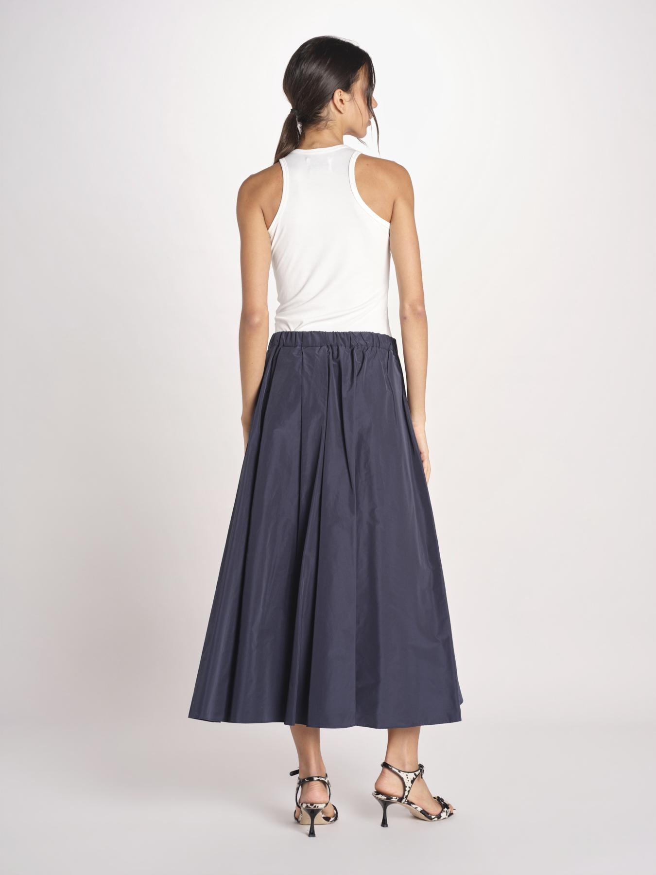 gonna lunga con elastico in popeline FORMICA 2615101072600 011 BLU weekend maxmara 