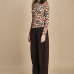 top in jersey a fiori IKAT TINY 339748 PINK farm rio 