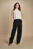 top in maglia plisse