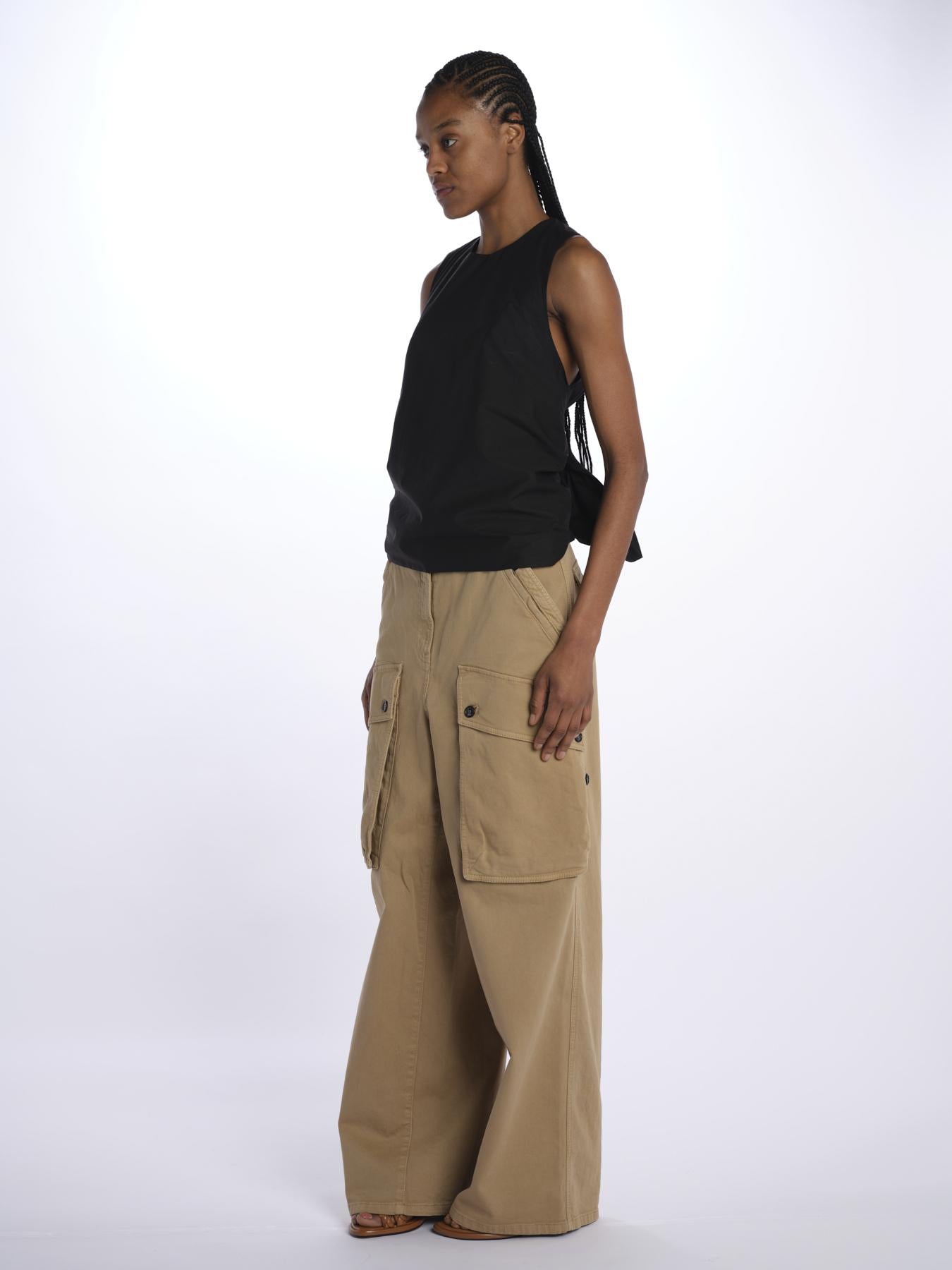 Top nero popeline con nodo G101 0132 9000NERO n21 