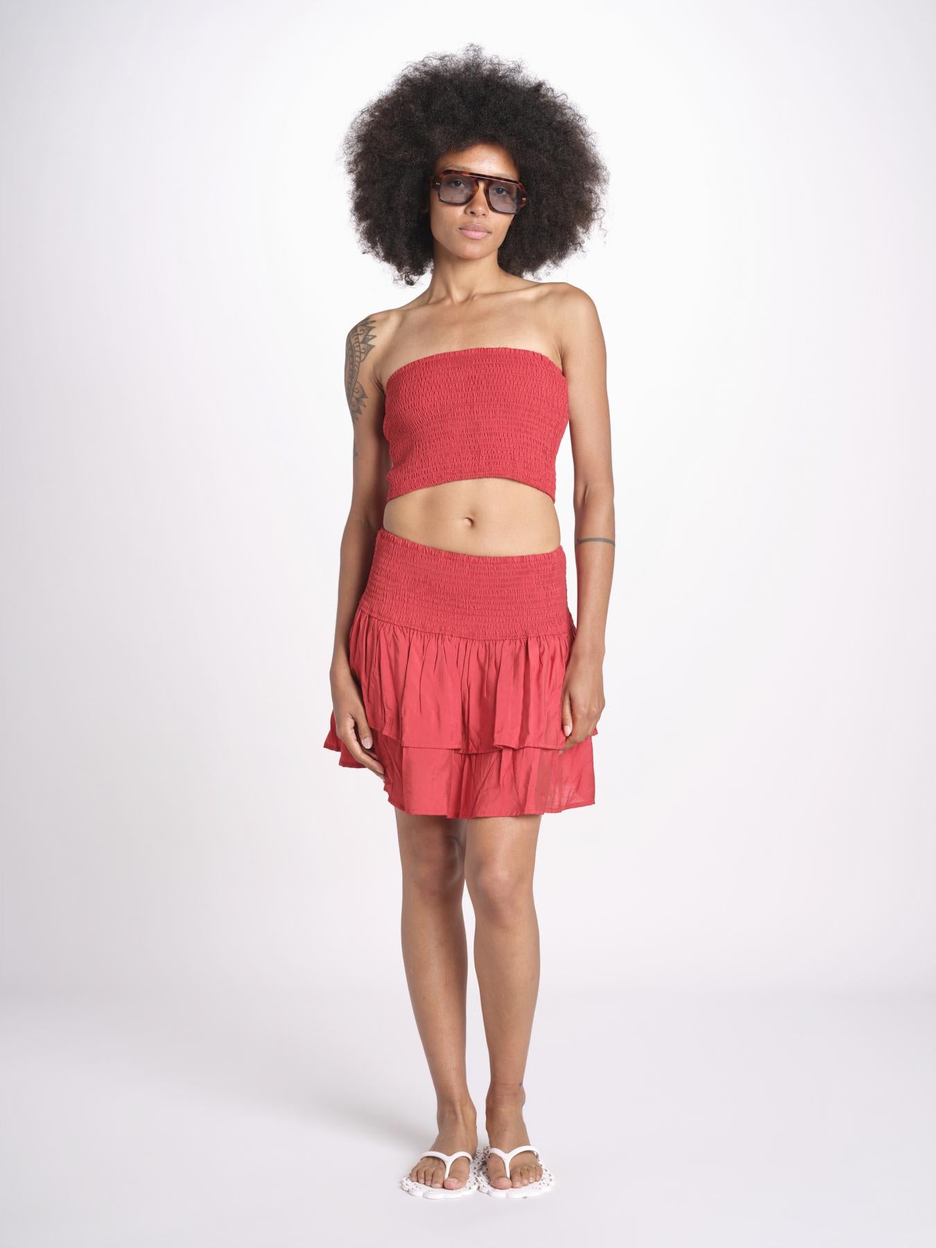 top fascia elastico MANDIBLATU CRANBERRY laraethnics 