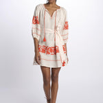 APPLIQU PAISLEY tunica fiori applicati by milaura. BE24877 PALE PINK ORANGE benaras soleil 