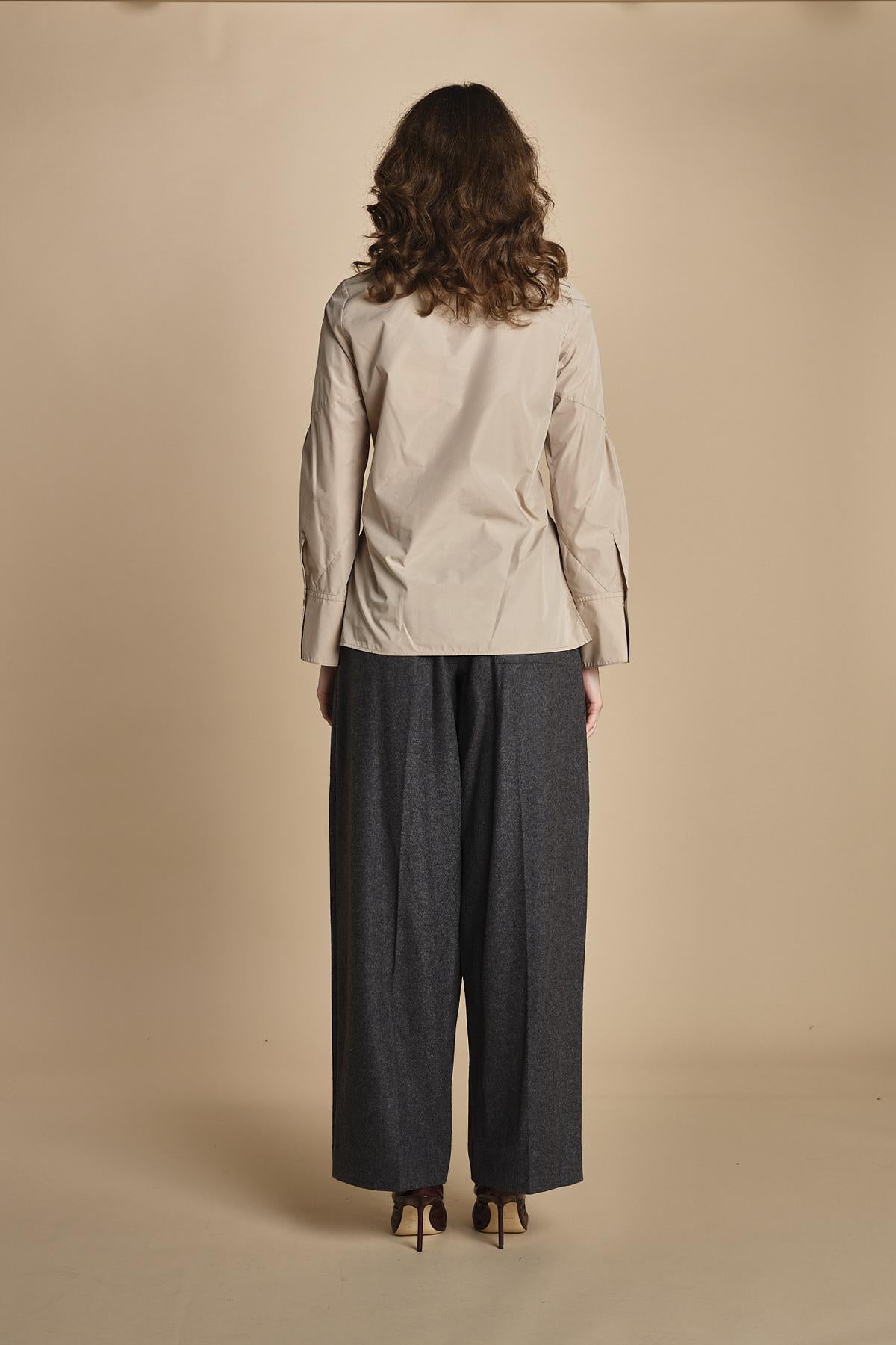 camicia con nodo LS FRONT 21741LCE KHAKI KH250 phillip lim 