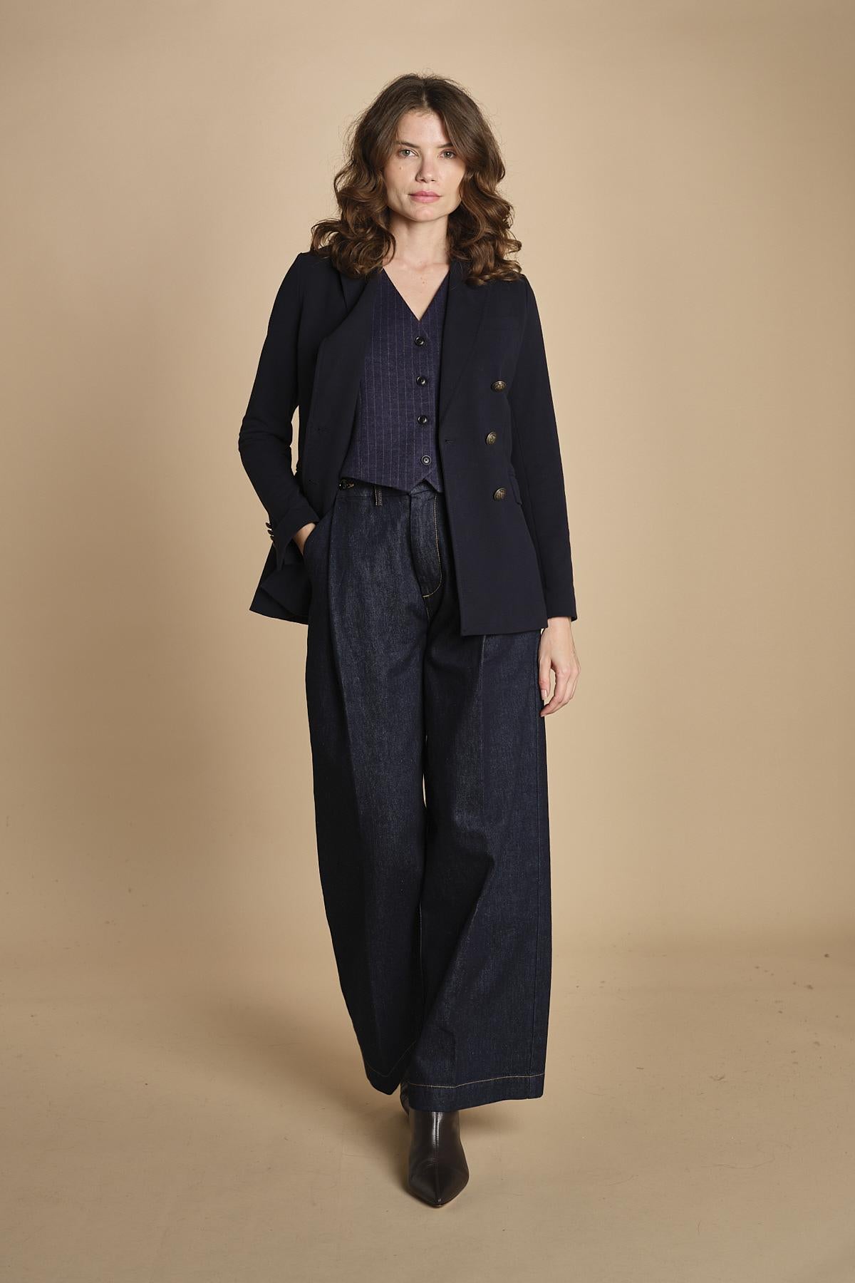 gilet in lana gessato 3779 001T circolo 1901 