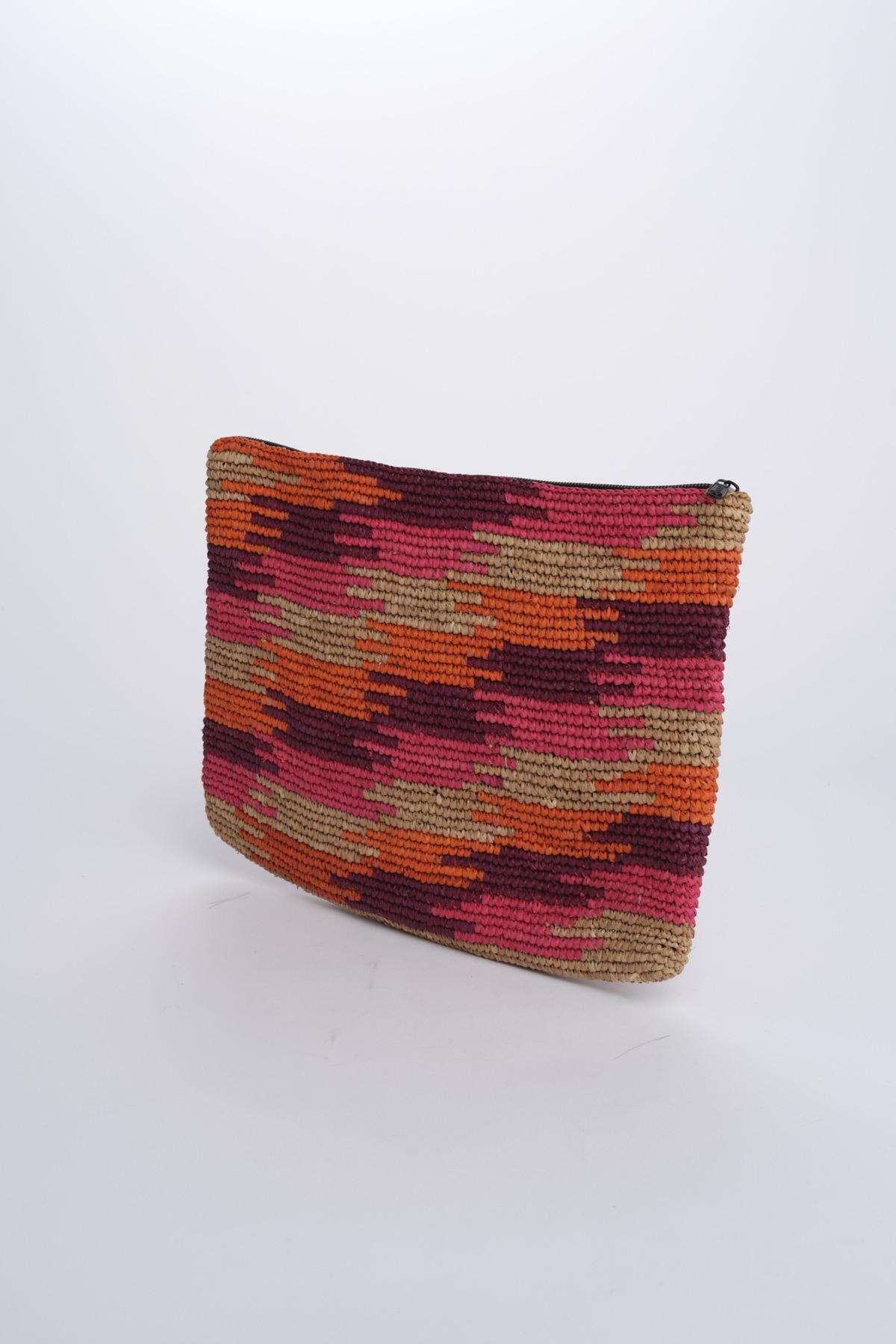 MARILIA pochette  raphia MARILIA FUXIA camalya 