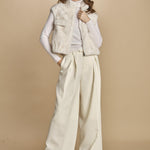gilet in ecofur. GABI ECRU giovanni paris 