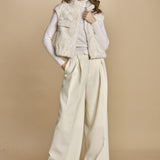 gilet in ecofur. GABI ECRU giovanni paris 