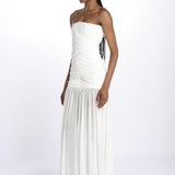 ADELE abito in tulle plisse SS24 9129 WHITE retrofete 