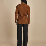 FLORYS camicia in camoscio 2HVH22-V02727 CHOCOLAT vanessa bruno 