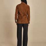 FLORYS camicia in camoscio 2HVH22-V02727 CHOCOLAT vanessa bruno 
