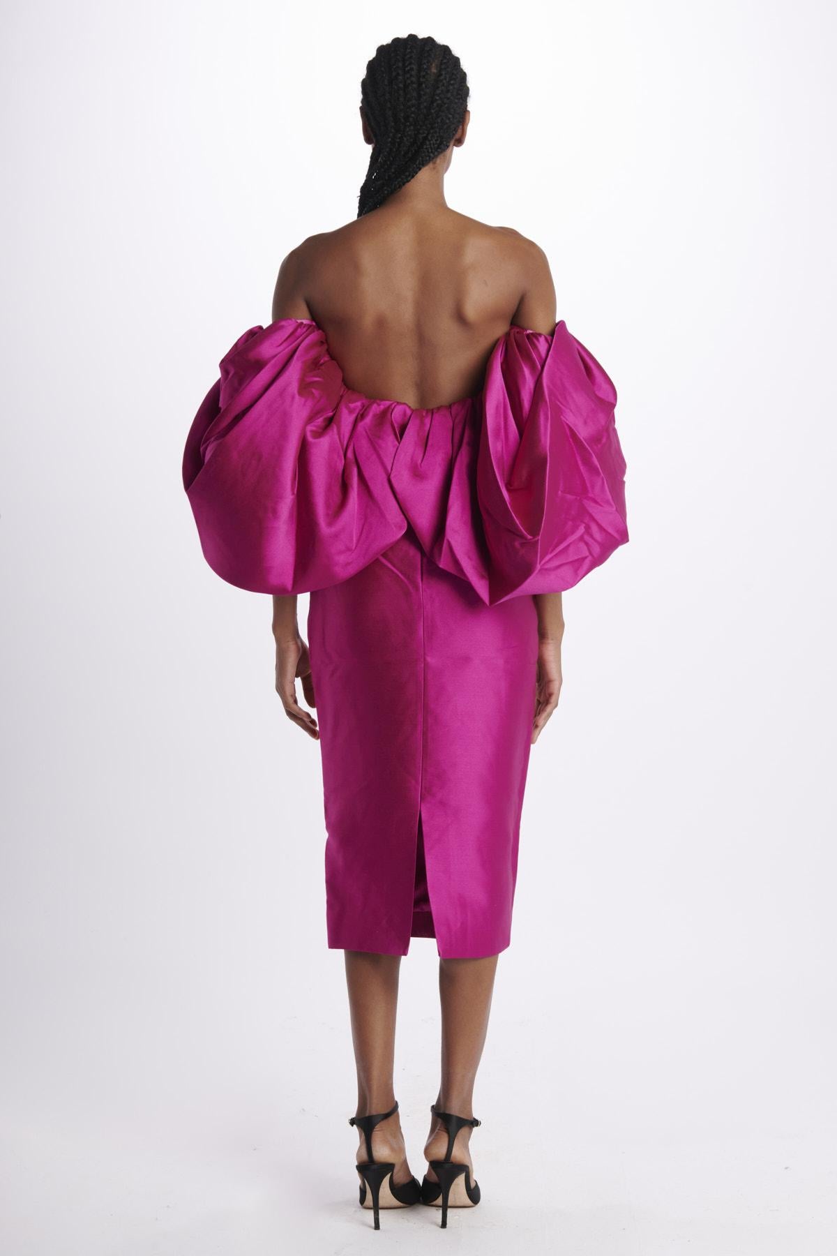  MARCIAMIDIDRESS FUCHSIA solace 