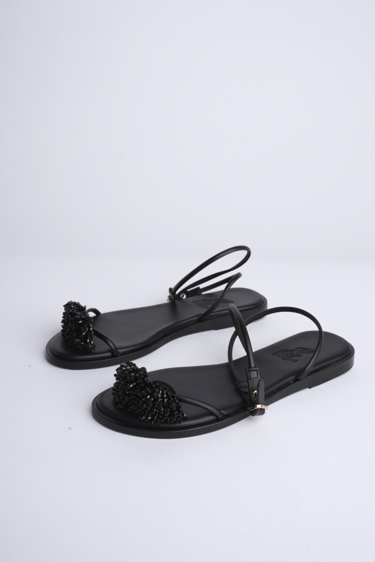 Sandalo EMMA con perline EMMA BLACK ancient greek 