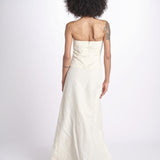 abito lungo con bustier ricamato ANOUK JA018 MILK fortela 