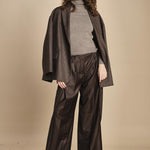 pantalone due pinces lana e seta. PETRA PE80 MORO nine in the morning 