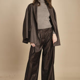 pantalone due pinces lana e seta. PETRA PE80 MORO nine in the morning 