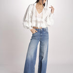 camicia over con pizzo MELODY WHITE mes demoiselles 