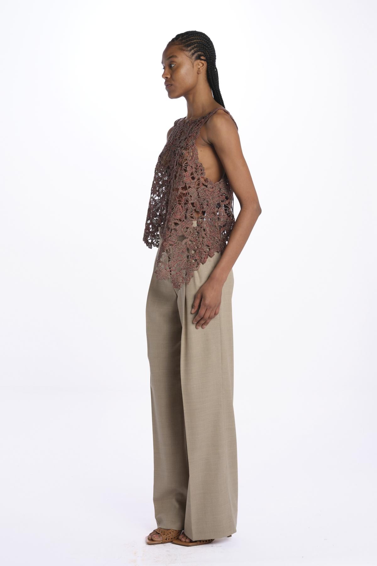 Gilet ILENIA fiore uncinetto ILENIA7710980867 48 quelledue 
