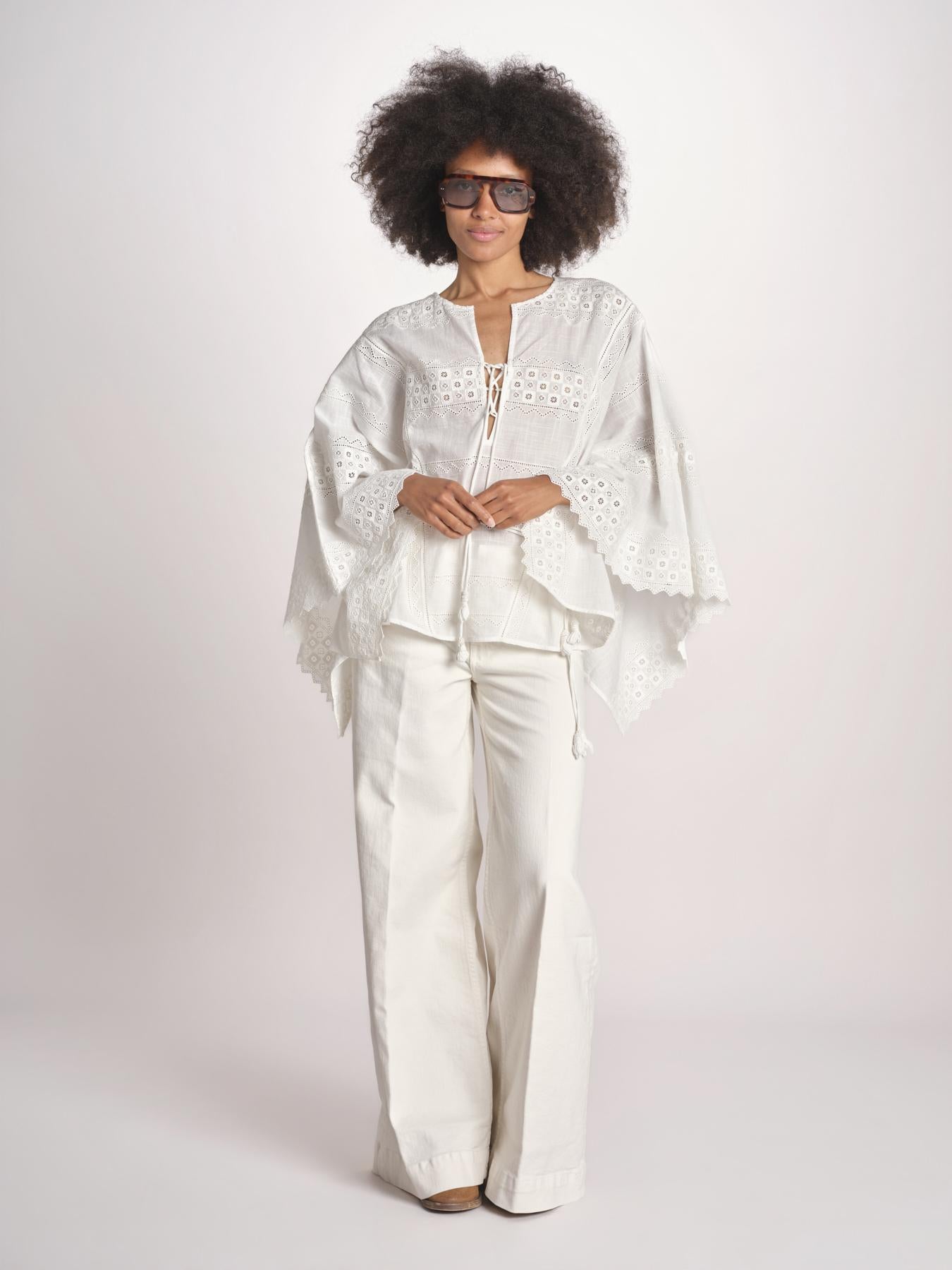 camicia a maniche lunghe WAGMA SIMPLY WHITE scarlett poppies 