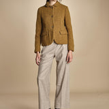 pantalone con elastico in punto milano PENSIL BEIGE true avenue 