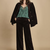 top con spalline sottili e strass. WWCR01310 EMERALD zadig & voltaire 