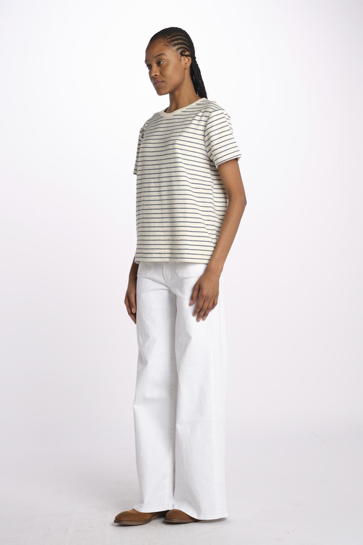 T-shirt girocollo spugna righe SKY DREAMERS BIANCO howlin' 