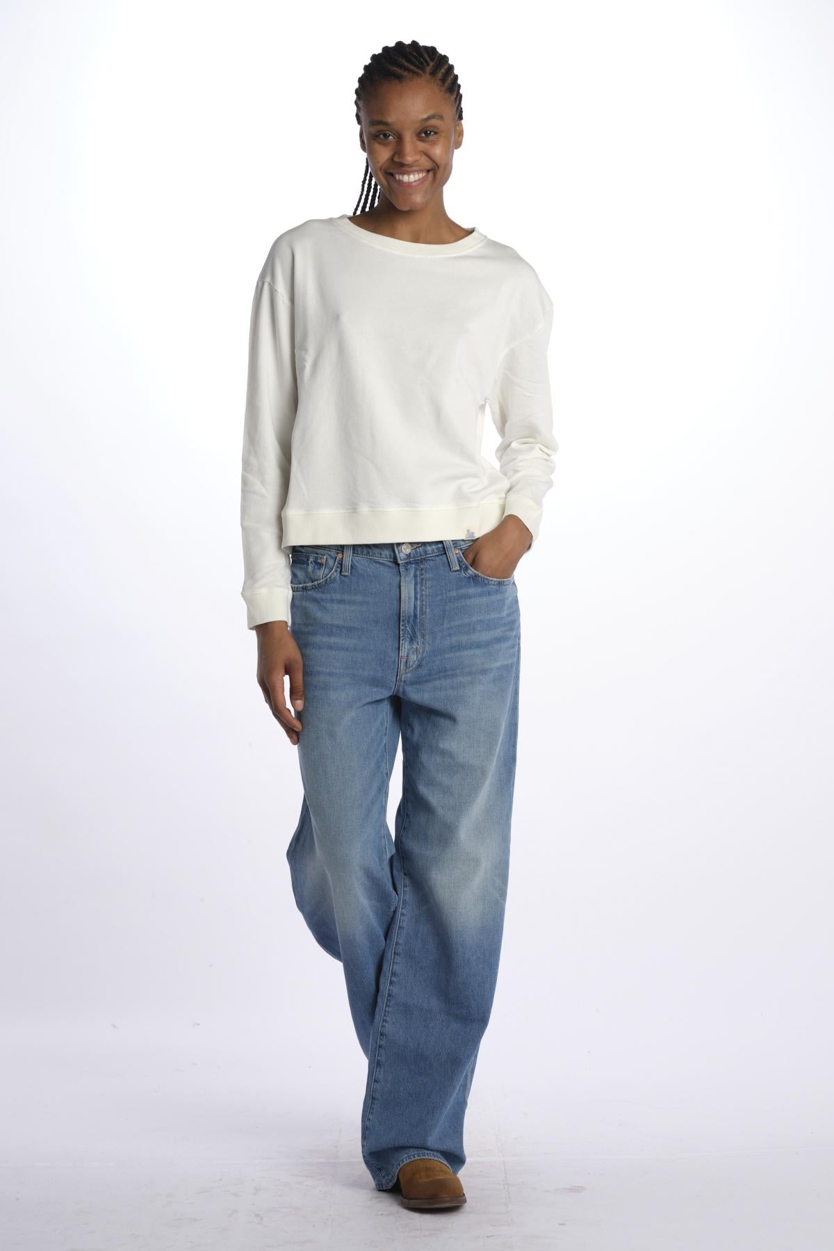T-shirt felpa m/l WSW02 WHITE merz b 