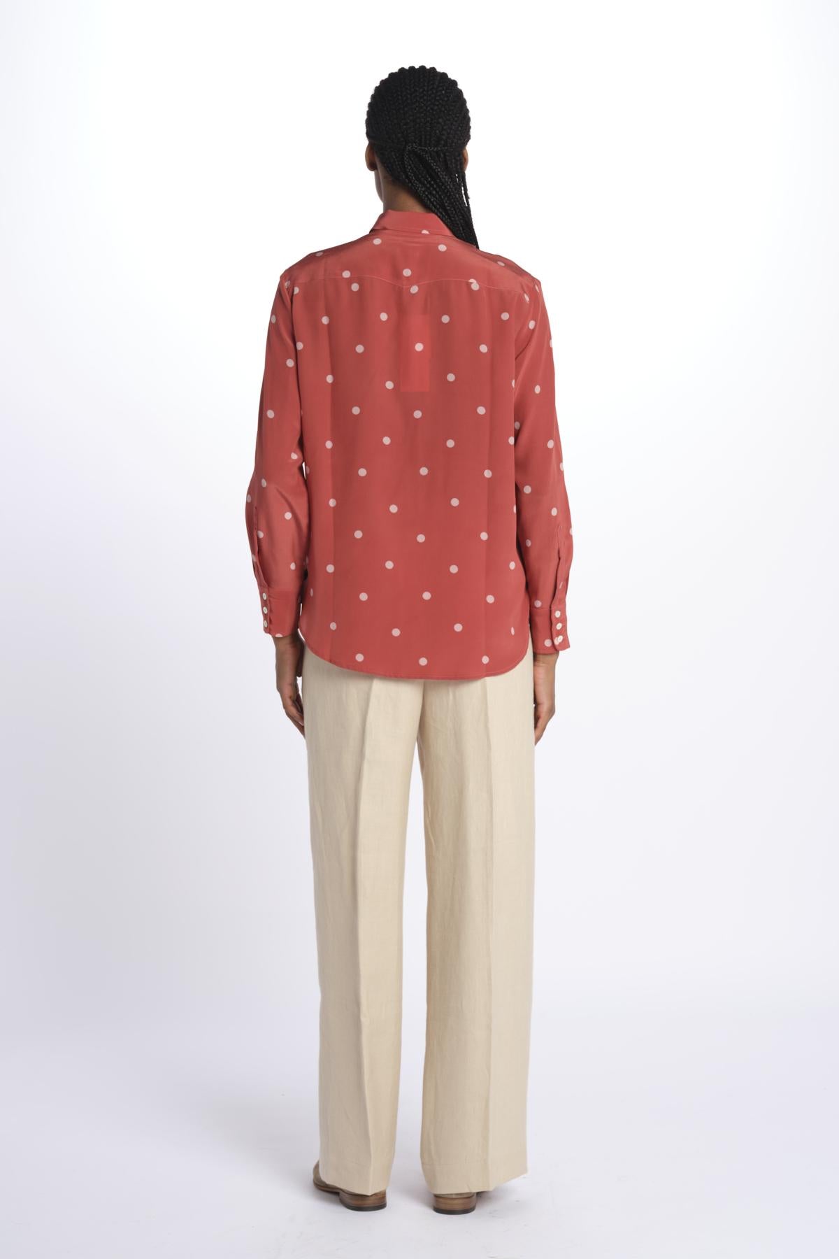 SELMA camicia a pois P27D0SELMA S359 massimo alba 