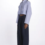 Camicia cropped IV SHIRT WHITEBLUE jejia 