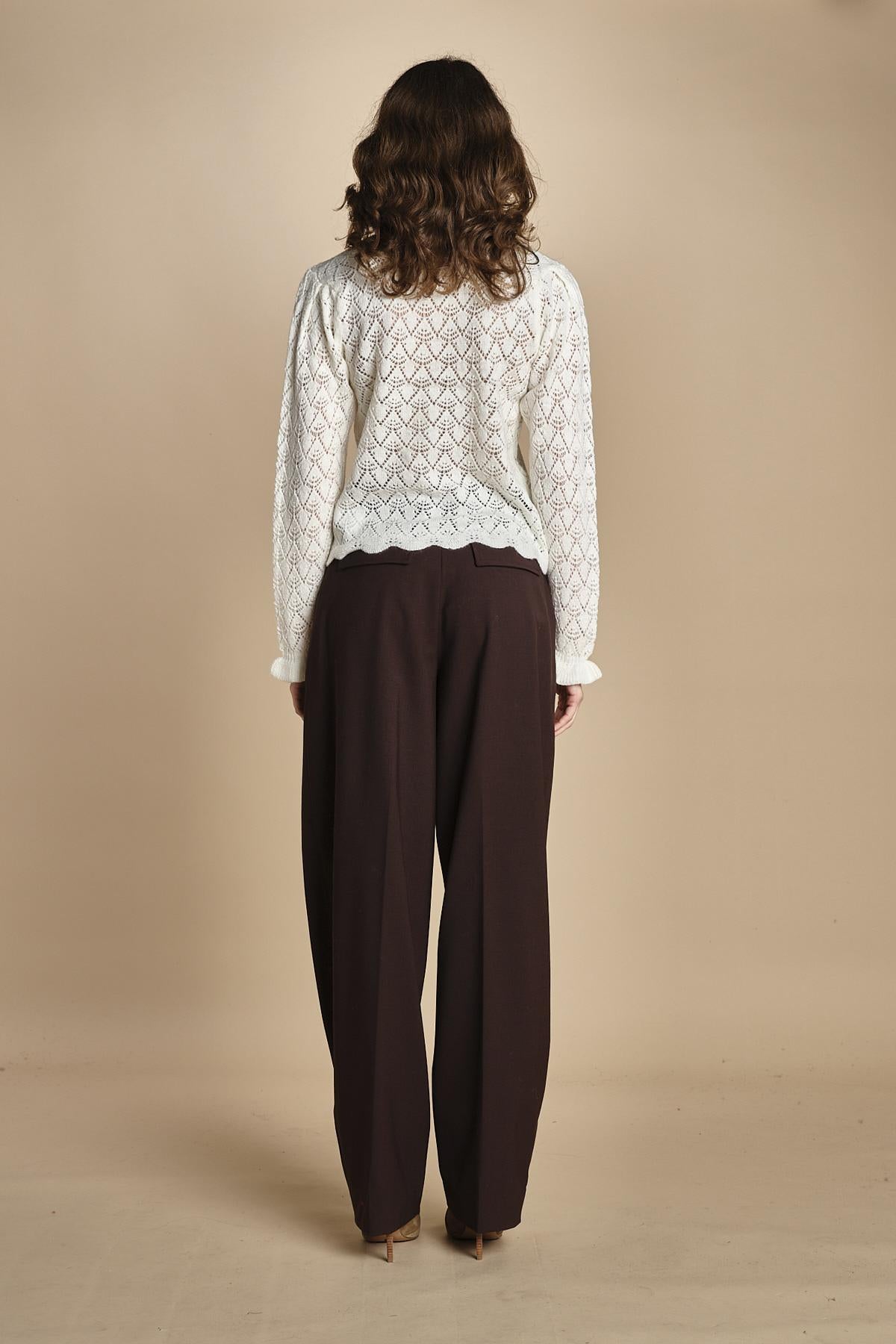 camicia in maglia ricamo pizzo LACE STICH 351912 OFF WHITE farm rio 