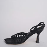Sandalo traforato punto quadrata CATERINA BLACK martinez 