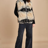 gilet in ecopelliccia AURA BEIGE mes demoiselles 