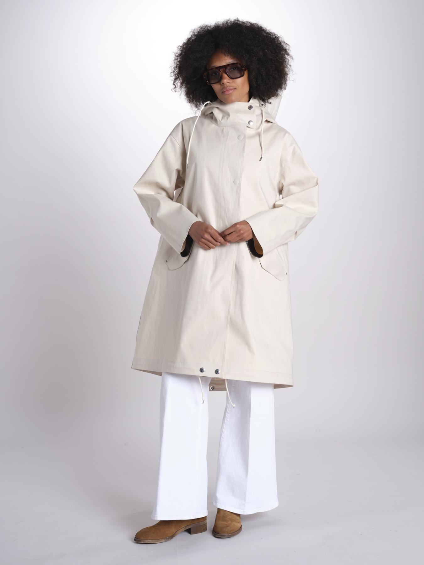 parka con cappuccio LR-1061/D 8Z05 OFF WHITE mackintosh 