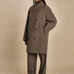 cappotto doppiopetto panno CROSS MINK sofie d'hoore 