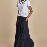 F0714 t-shirt con colletto ricamato F07141571101 BIANCO n21 