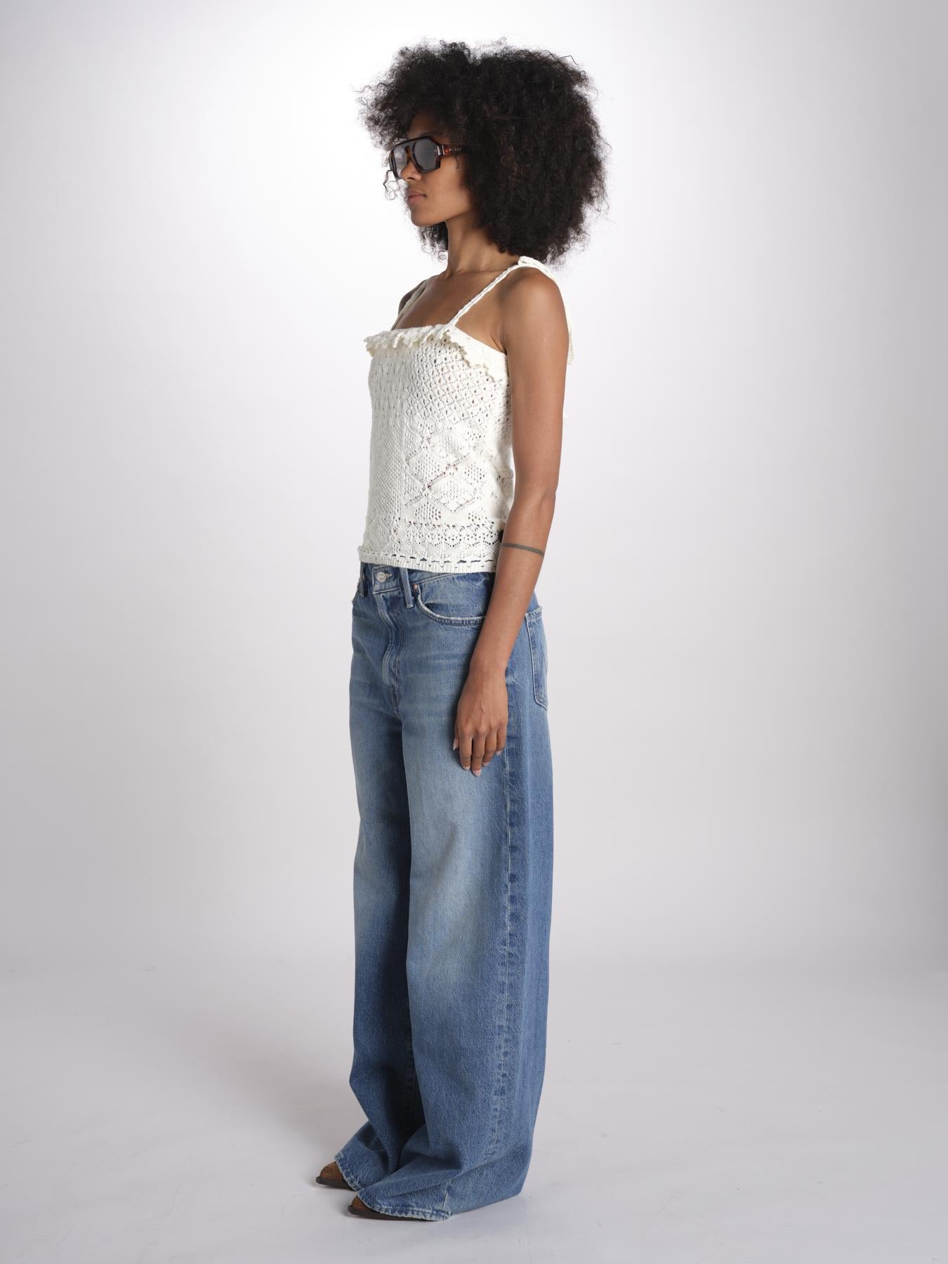 top in crochet SELA ECRU ba&sh 