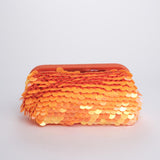 Clutch SANTORINI grande con paillettes BAG SANTORINI ORANGE boheme couture 