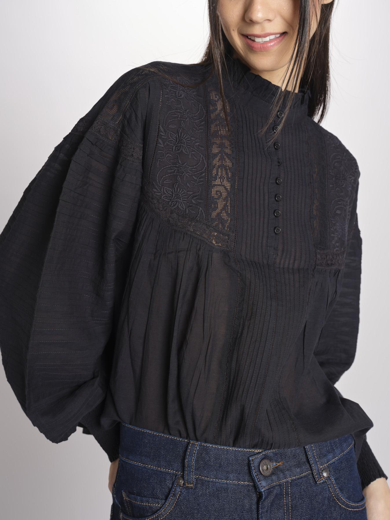 Camicia con nervature DAHALIA 2HVA27-V09771 NOIR vanessa bruno 