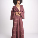 camicia cropped con nodo in lurex gessato JUNE WINE christianzen 
