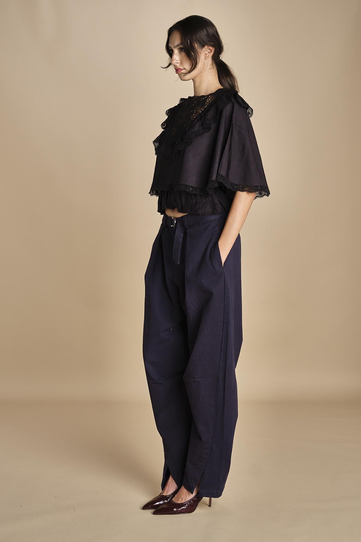 top ricamato SHANNA 121 BLACK sea ny 