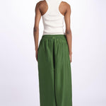 PALAZZO pantaloni in seta  by milaura. BE24252PANT GREEN benaras soleil 